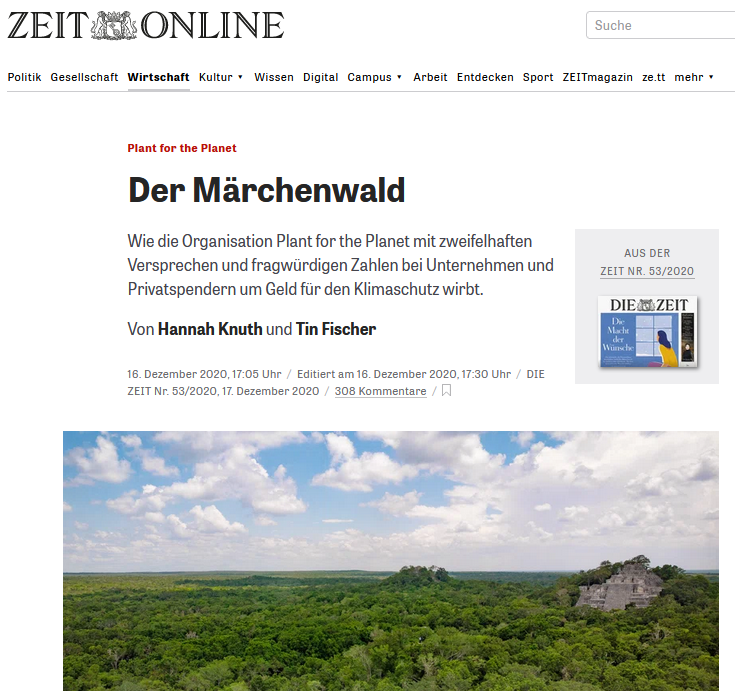 Artikel ZEIT ONLINE - Der Märchenwald
