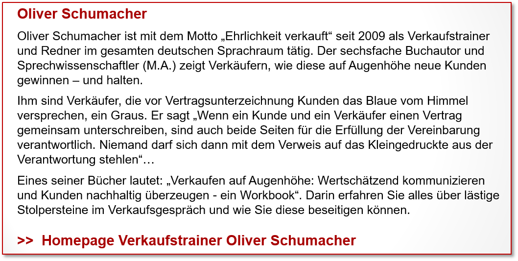 zur Homepage von Verkaufstrainer Oliver Schumacher