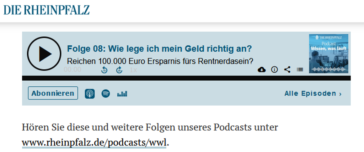 RHEINPFALZ Podcast Wissen was läuft Anna Heidt Prof Walz
