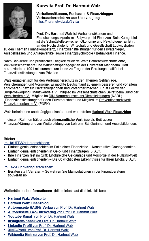 Hartmut Walz - Vita als PDF