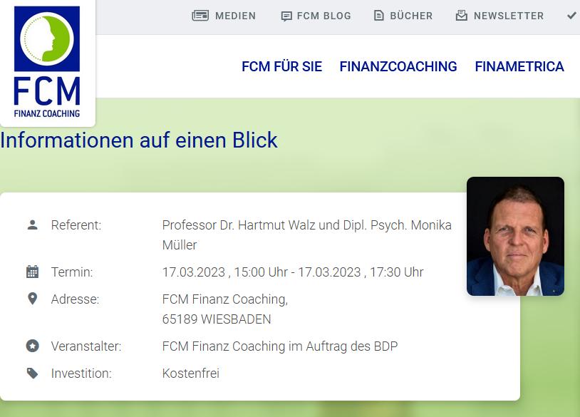 Event Wiesbaden Fachgruppe Finanzpsychologie 17.03.2023