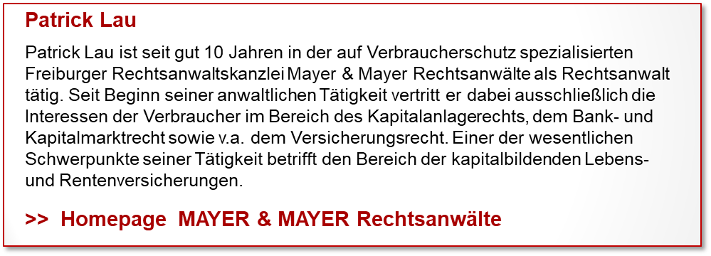 Mayer & Mayer Rechtsanwälte Patrick Lau Freiburg Hartmut Walz Finanzblog