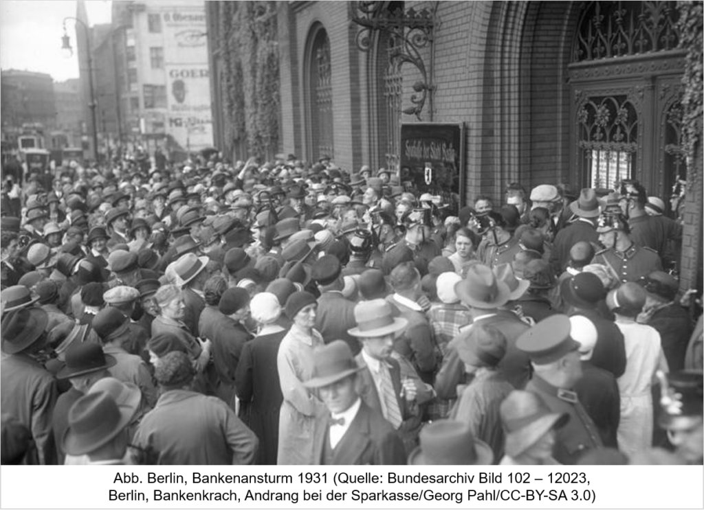 Einlagensicherung Bank Run Bankenansturm Berlin 1931